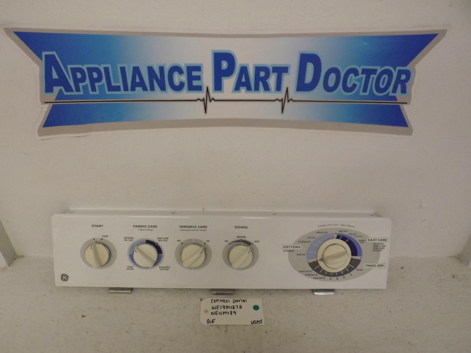GE Dryer WE19M1272 WE4M189 Control Panel Used GE Dryer WE19M1272 WE4M189 Control Panel Used